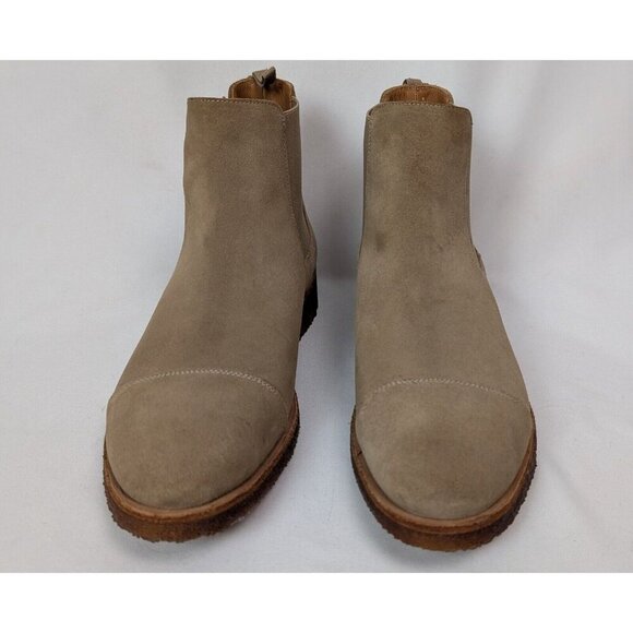 TAFT Outback Chelsea Boots Men 43 US 10 Taupe Suede Leather Ankle Booties Shoes - Picture 5 of 13